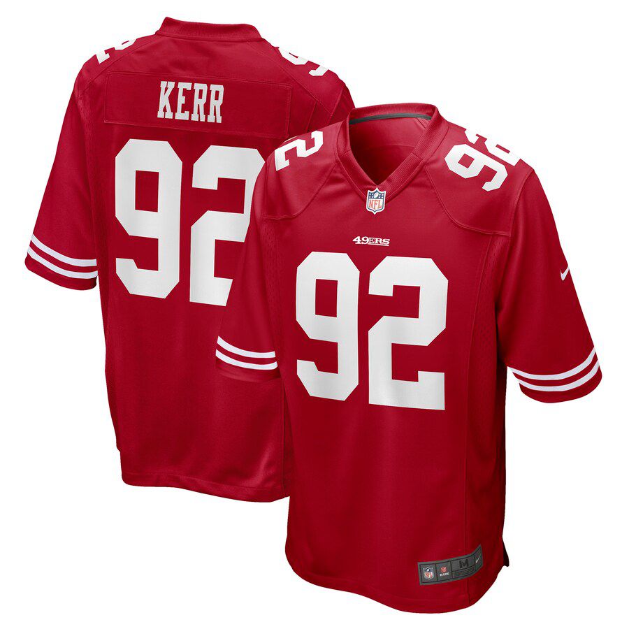 Men San Francisco 49ers #92 Zach Kerr Nike Scarlet Game NFL Jersey->san francisco 49ers->NFL Jersey